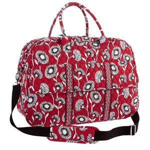Vera Bradley Red Deco Weekender Bag